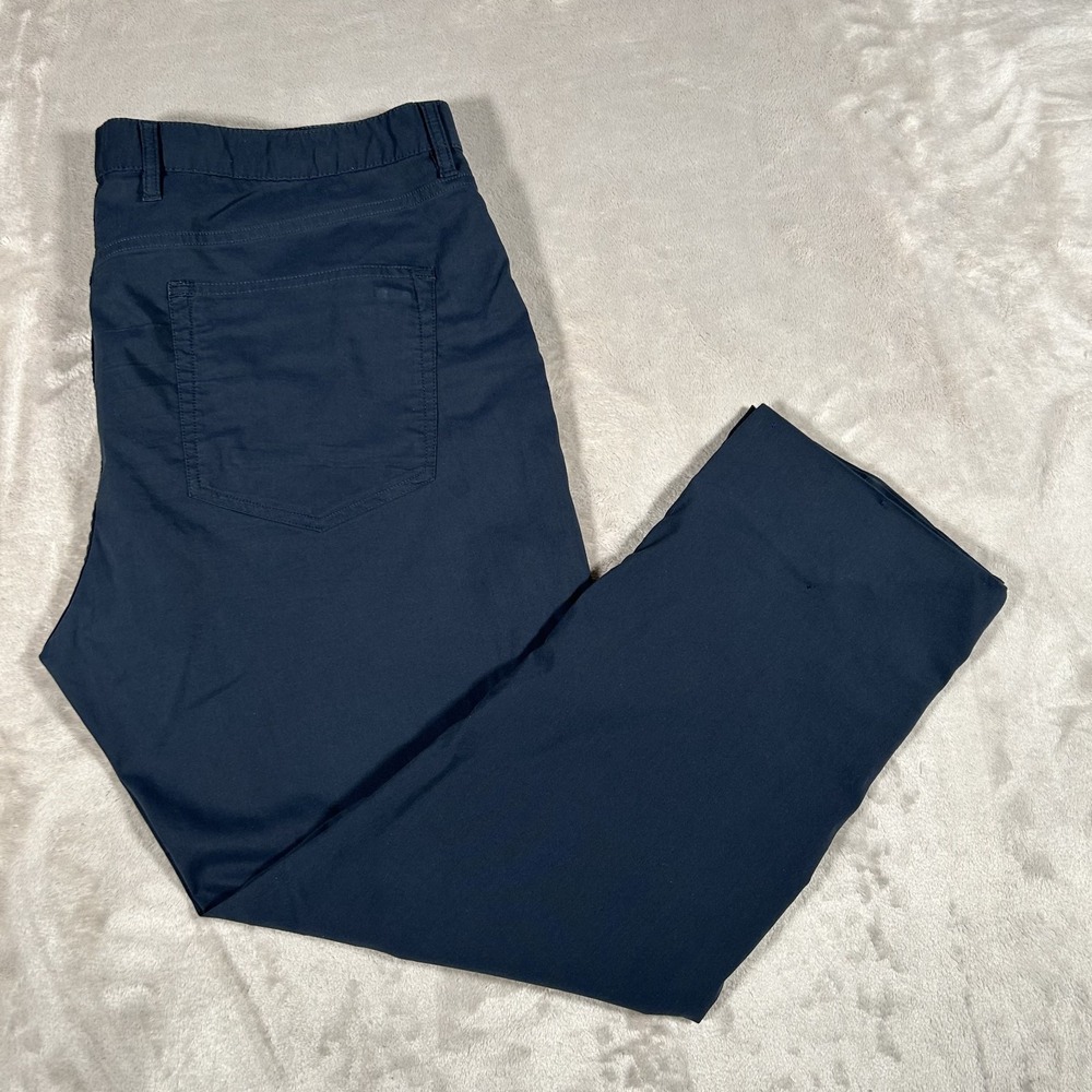Faherty Movement Pants Mens 40x30 Navy Blue 5-Pocket Stretch Comfort Performance
